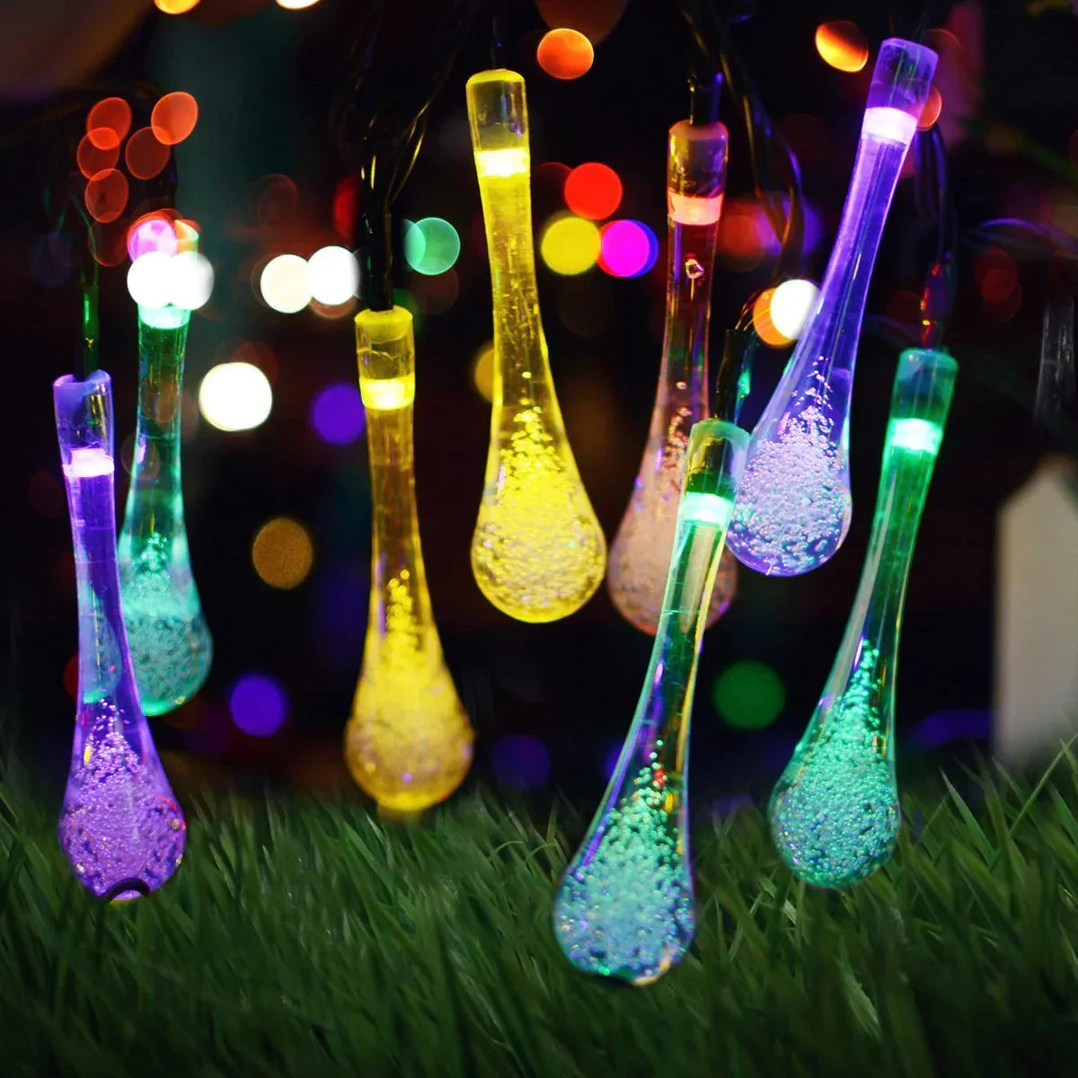 Frendorf | Outdoor Solar Lichterkette, Garten Dekor LED Wassertropfen Wasserdichte Lichter