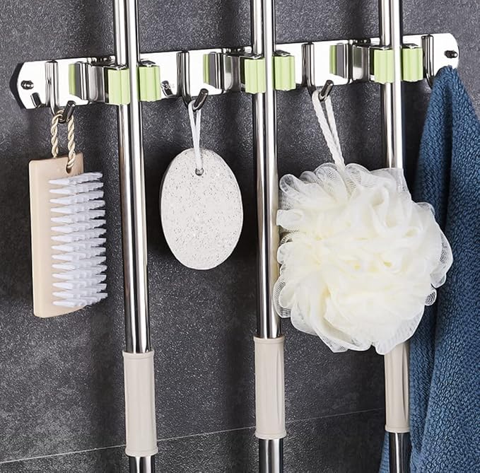 Frendorf | Besenhalter aus Edelstahl für die Wandmontage