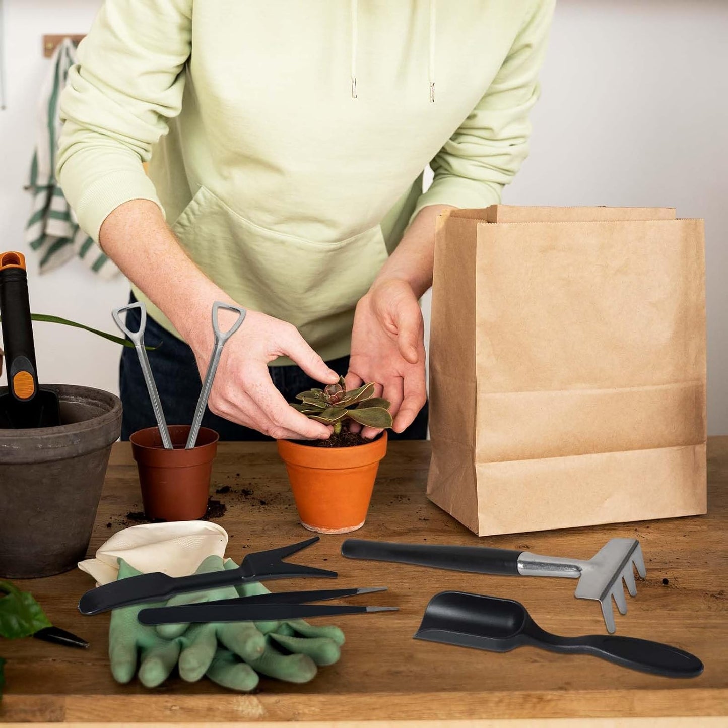 Frendorf | 12-in-1 Sukkulententools-Set mit Aufbewahrungstasche für die Innenraumbegrünung