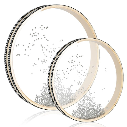 Frendorf | 2 Stück Wellenperlen-Ozeantrommel Meeresklangtrommel mit Holzmuschel Musikinstrument Percussion für Schulbedarf zu Hause