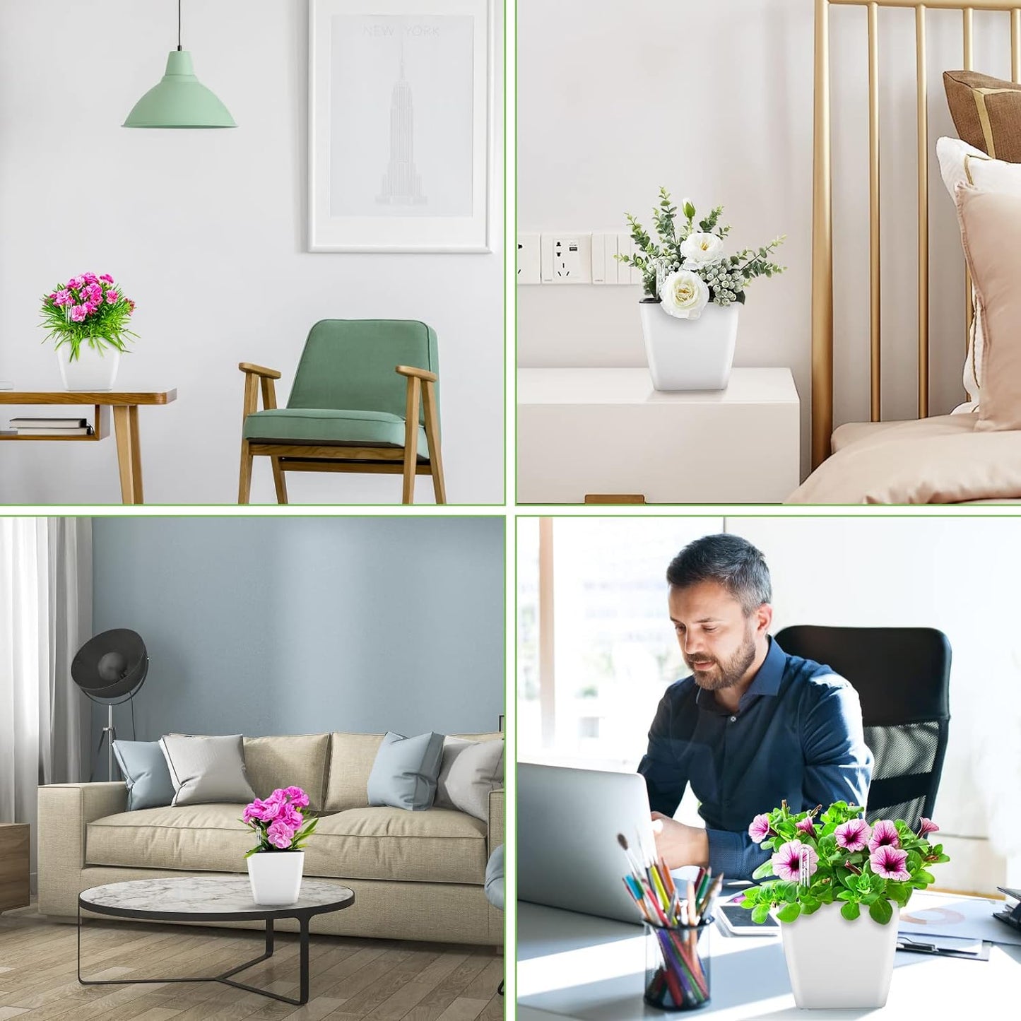 Frendorf | Blumentopf mit Bewässerungssystem – Selbstbewässernder Pflanztopf für Innen- und Außennutzung