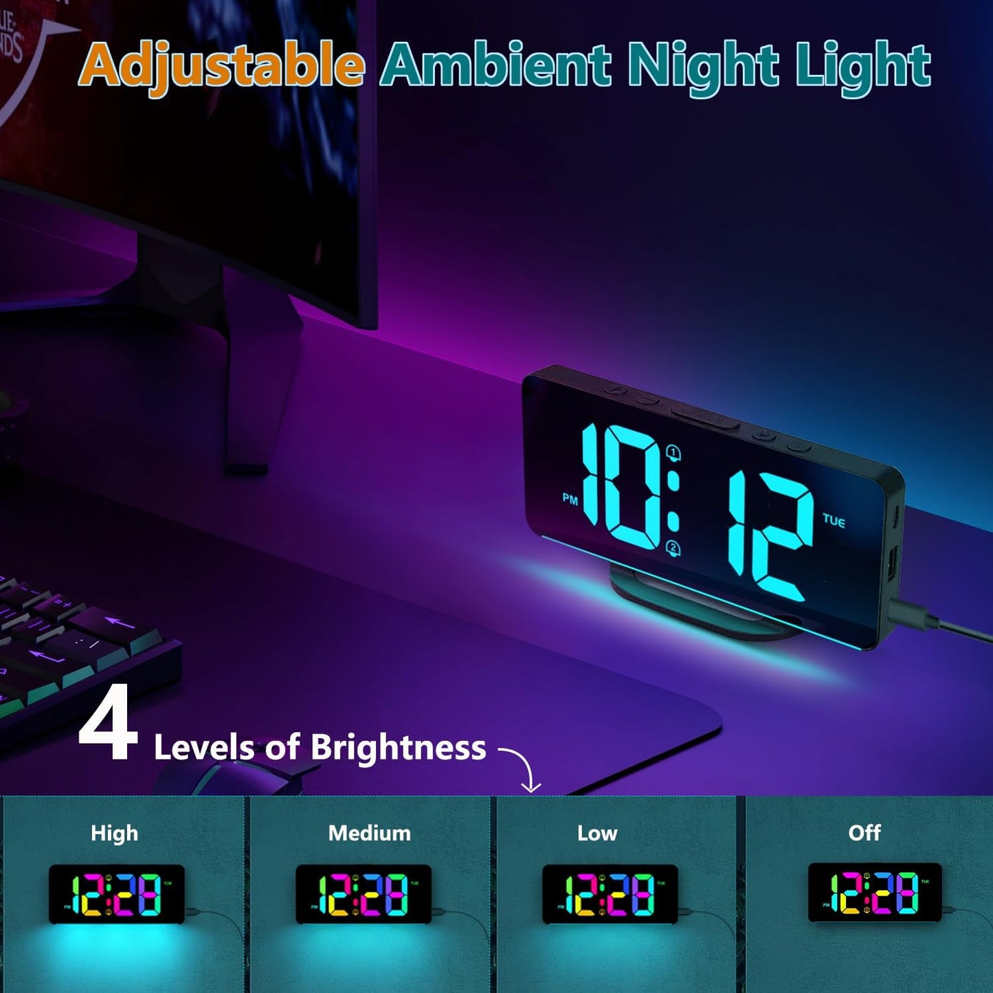 Frendorf | 11,5-Zoll Digitaler Kalender Tagesuhr mit 19 Erinnerungen – Claryon