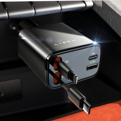 Frendorf | Ausziehbares Auto-Ladegerät 69W USB C