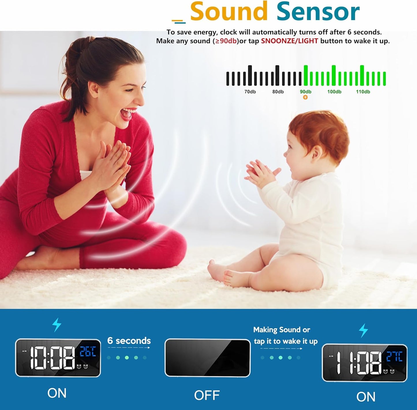 Frendorf | 11,5-Zoll Digitaler Kalender Tagesuhr mit 19 Erinnerungen – Claryon