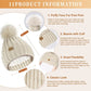 Frendorf | Damen Beanie mit Pom Pom Lange Schal Halswärmer Touchscreen Handschuhe 3 in 1 Set
