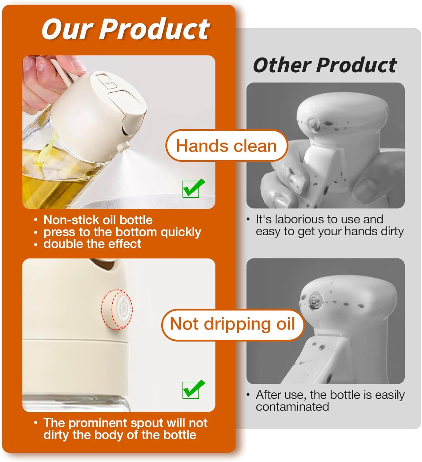 Frendorf | 2-in-1 Olivenölspray – Premium 470mL Glasflasche