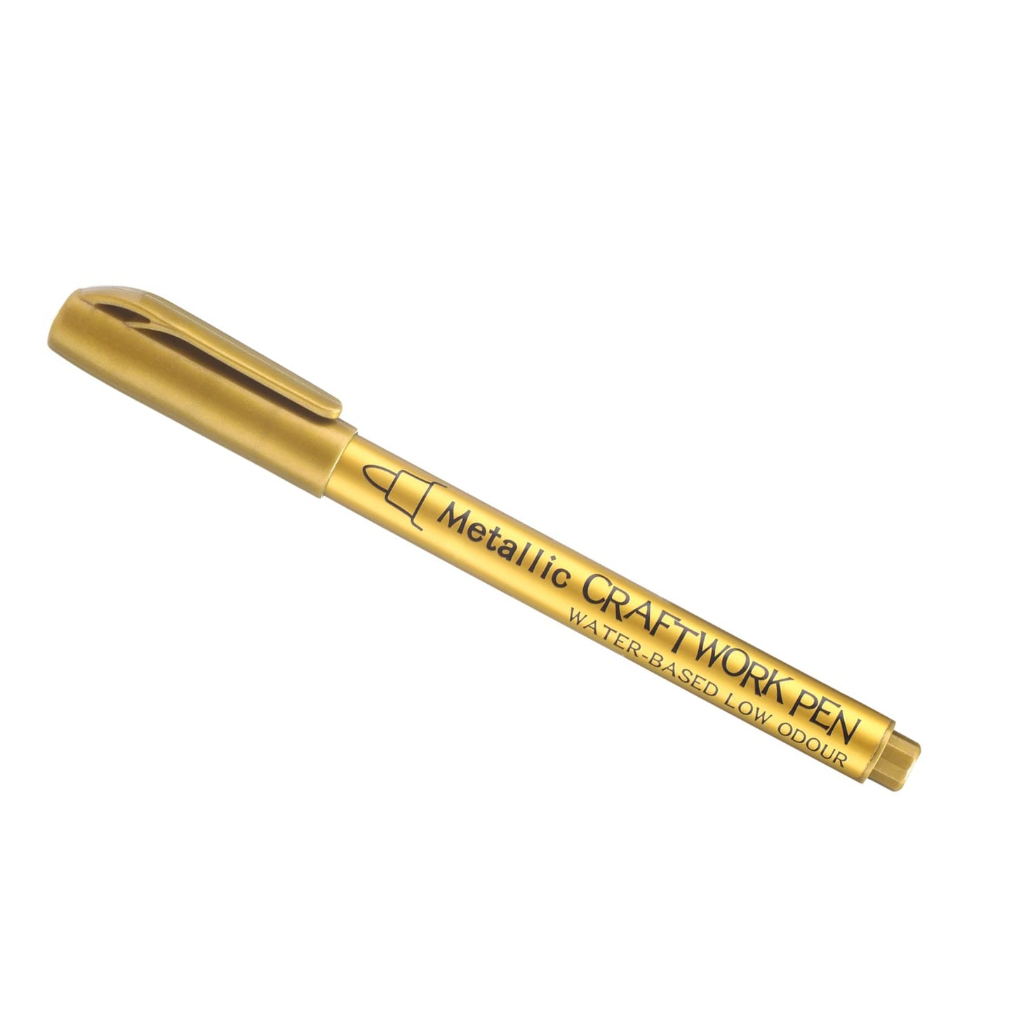 Frendorf | Metallic Marker Pens, Gold Metallic Permanent Markers for Artist Illustration Crafts Gift Card Making Scrapbooking DIY Photo A