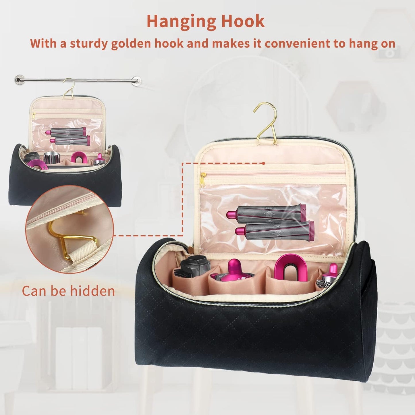 Frendorf | Reise Kosmetiktasche Lockenwickler Zubehör Aufbewahrungstasche