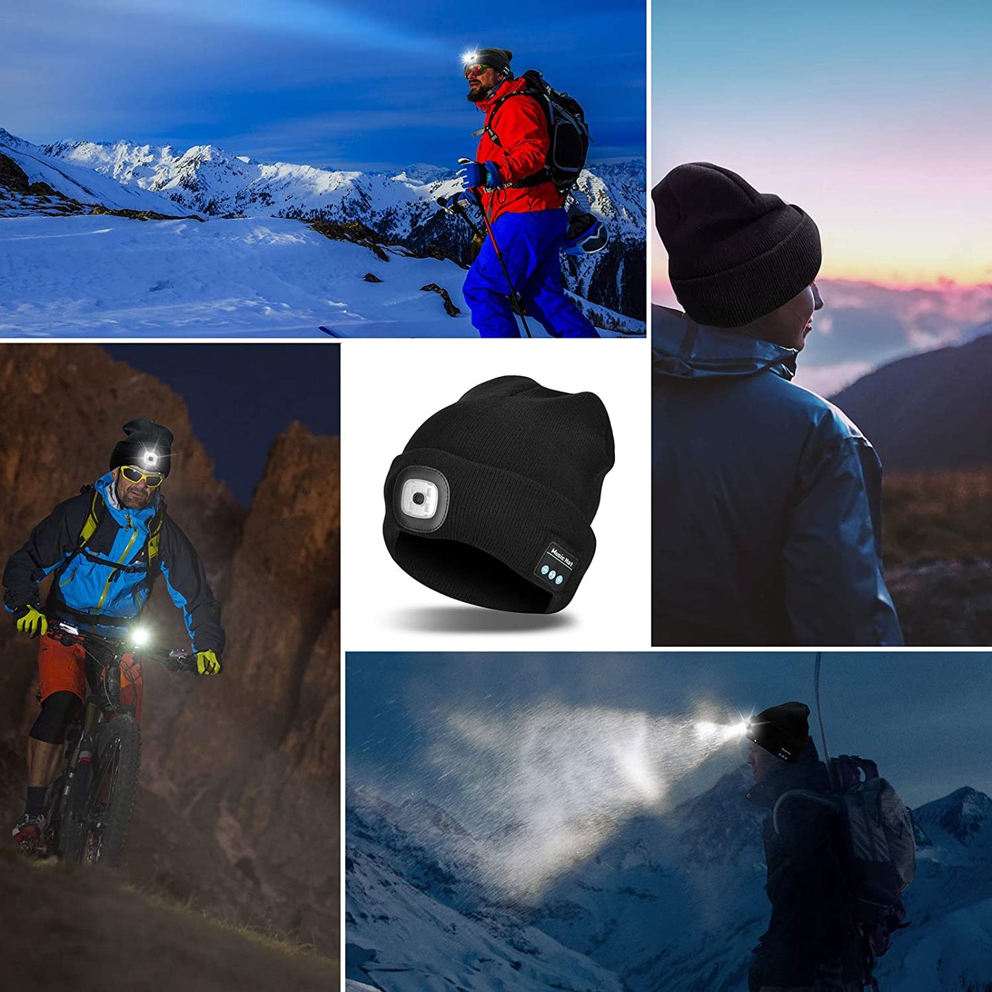 Frendorf | Bluetooth Beanie Mütze Licht Drahtlose Kopfhörer