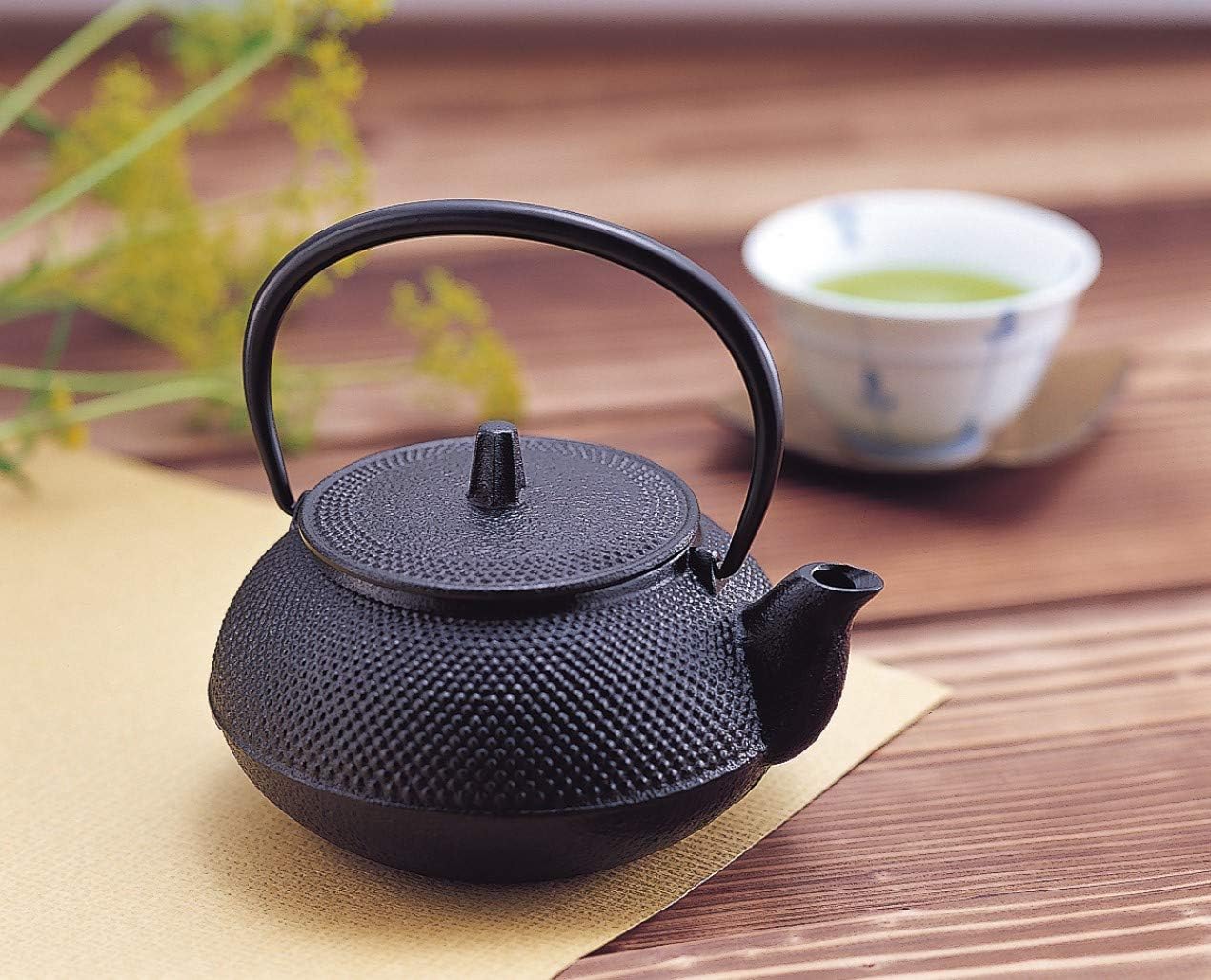 Frendorf | 0.8L Schwarze Japanische Tetsubin Hobnail Stil Gusseisen Teekanne - Elegante und langlebige Teekanne - Perfekt zum Aufbrühen von Tee im traditionellen japanischen Stil mit außergewöhnlicher Wärmespeicherung