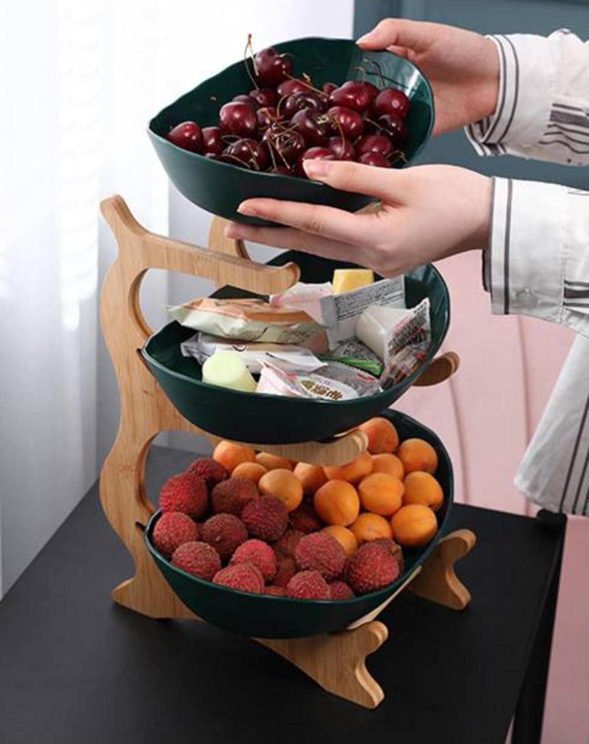 FruitTower - Elegante Metall Obststanduhalten