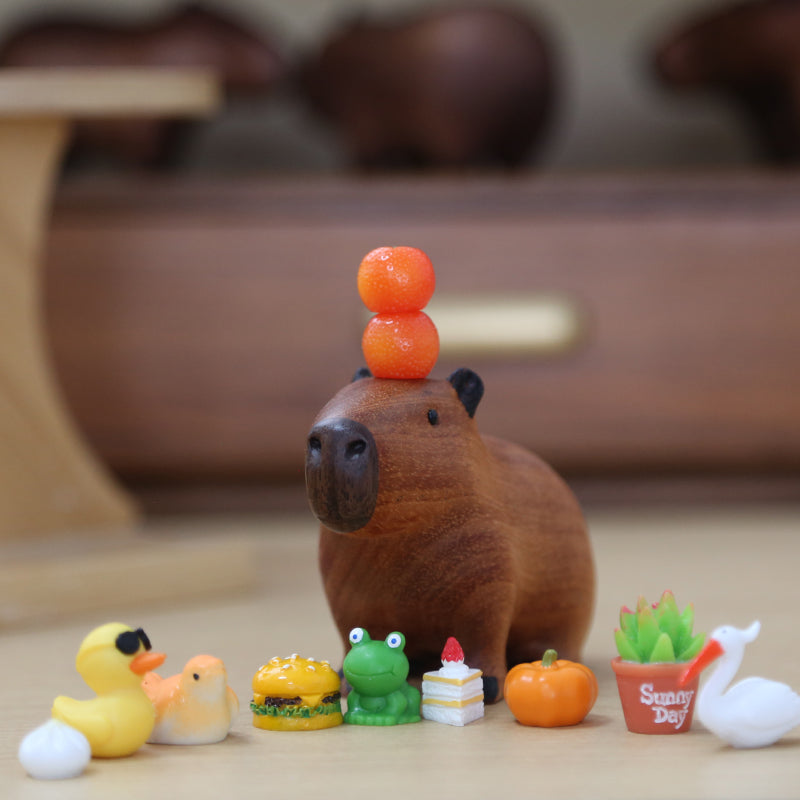 Capybara handgefertigte Holzornament