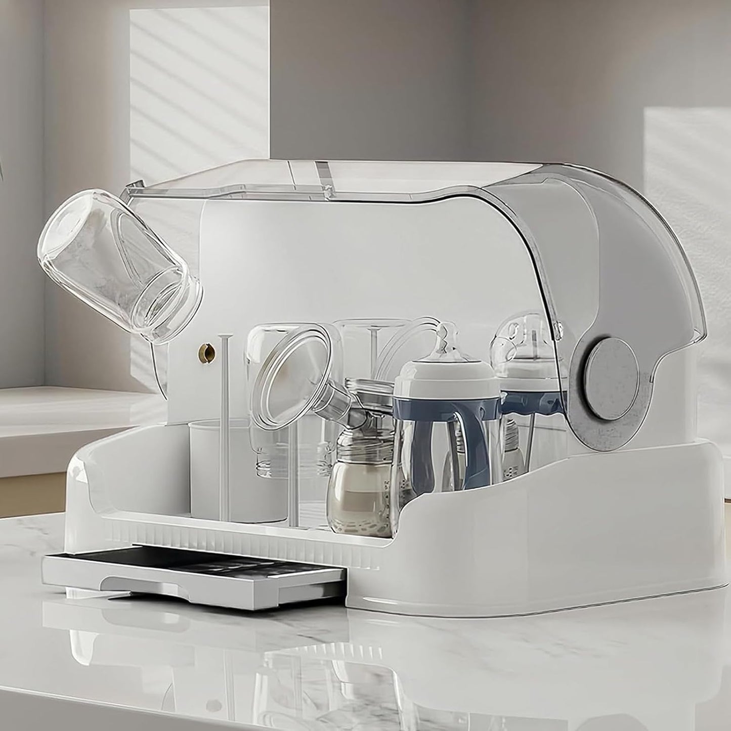 Frendorf | Babyflaschen-Trockner und Aufbewahrungsbox mit Deckel – Orvian