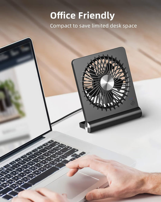 Starker Wind - Ultrastille Kleiner Tischventilator | Kompakt und Kraftvoll für Erfrischende Kühle