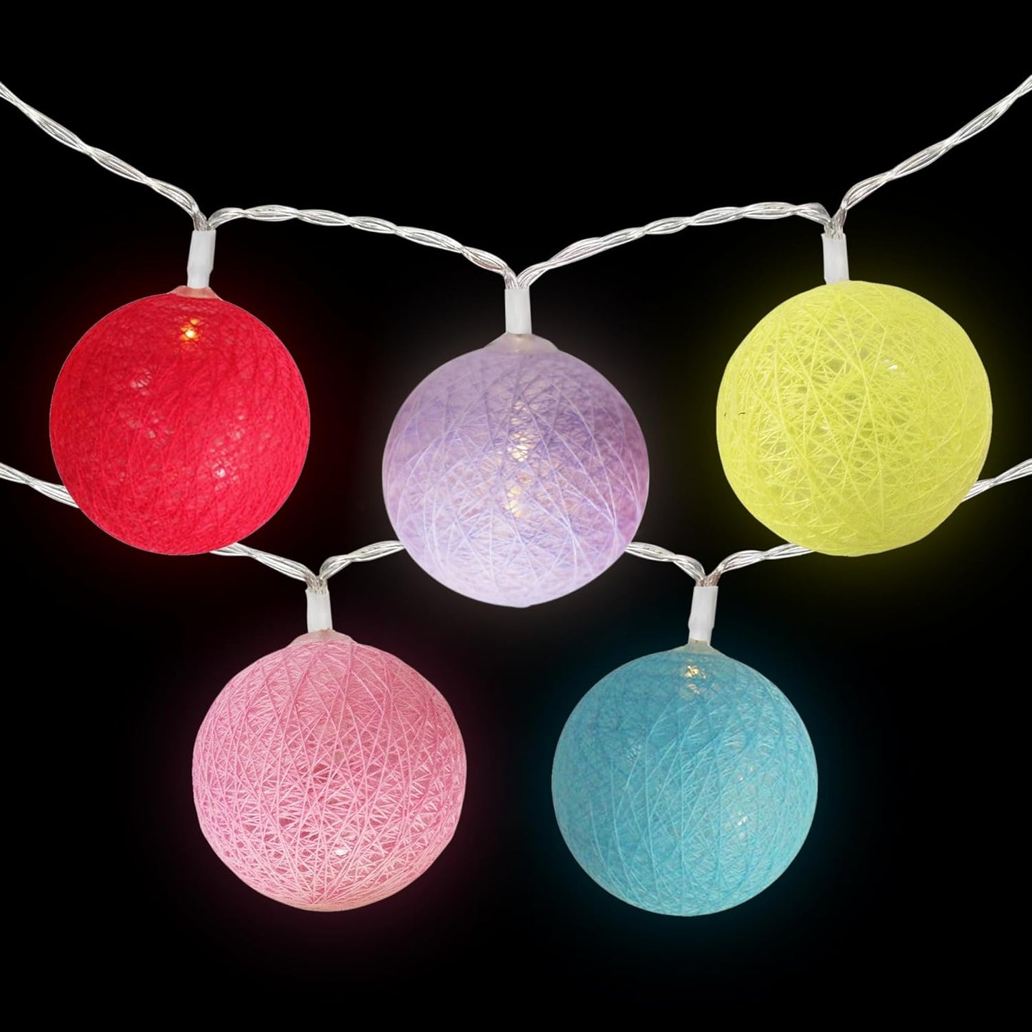 Frendorf | 10 LED Candy Ball Lichterkette - Farbige und Festliche Dekorationslichter für Partys, Feiertage und Wohnkultur - Batteriebetrieben, Energieeffizient und Perfekt für Innen- und Außenbereich