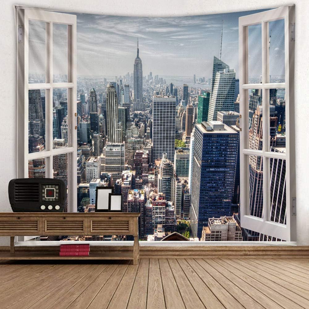 New York Vor Ihrem Fenster Wandteppich