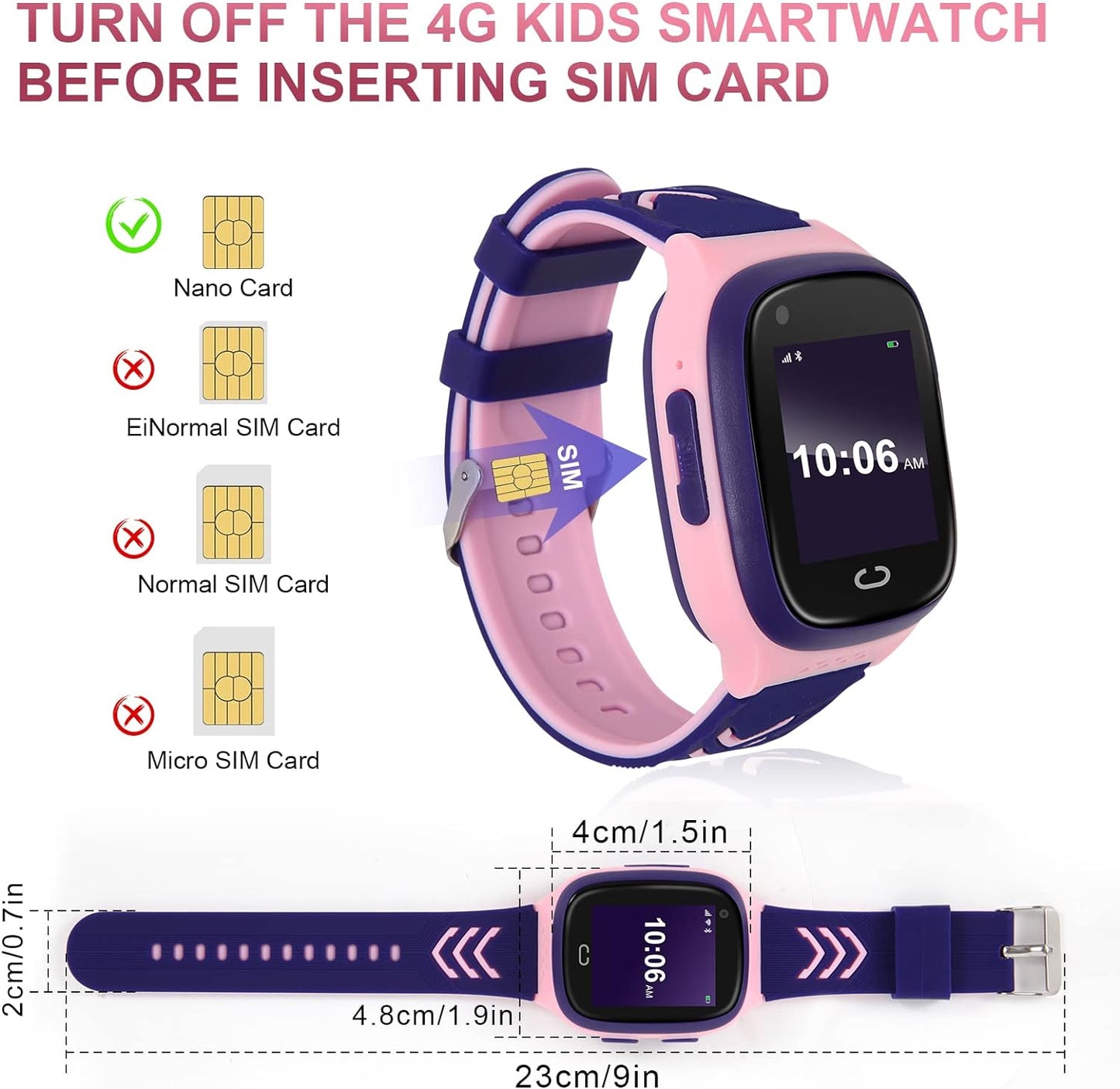 Frendorf | Smartwatch für Kinder – 4G GPS, Videoanruf & SOS-Notruf