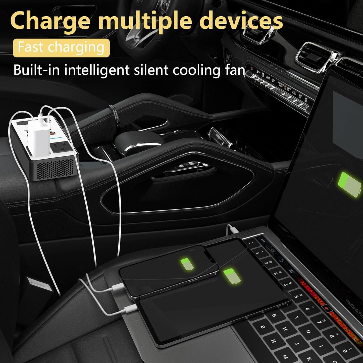 Frendorf | 200W Auto-Wechselrichter – DC 12V auf 220V AC mit USB-C & Schnellladefunktion