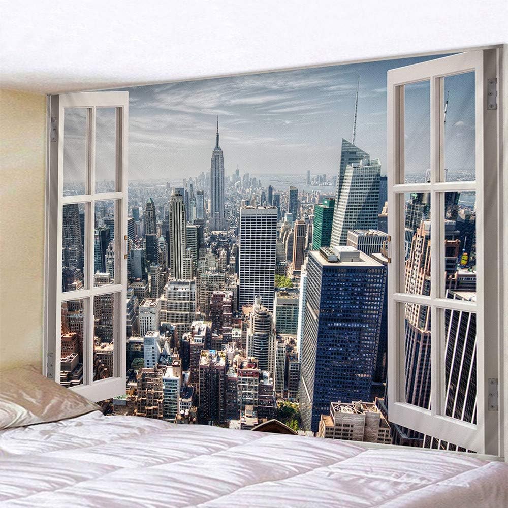 New York Vor Ihrem Fenster Wandteppich