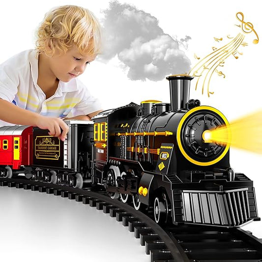 Frendorf | TrackMaster Pro - Batteriebetriebenes elektrisches Zugset mit realistischen Geräuschen