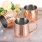 Frendorf | Moscow Mule Fässer kupferbeschichtete Becher – elegante 60ml rosegold glatte Mini-Tassen, perfekt zum Servieren von Cocktails, Espresso oder Shots, langlebige Edelstahlkonstruktion mit einem stilvollen und zeitlosen Design.