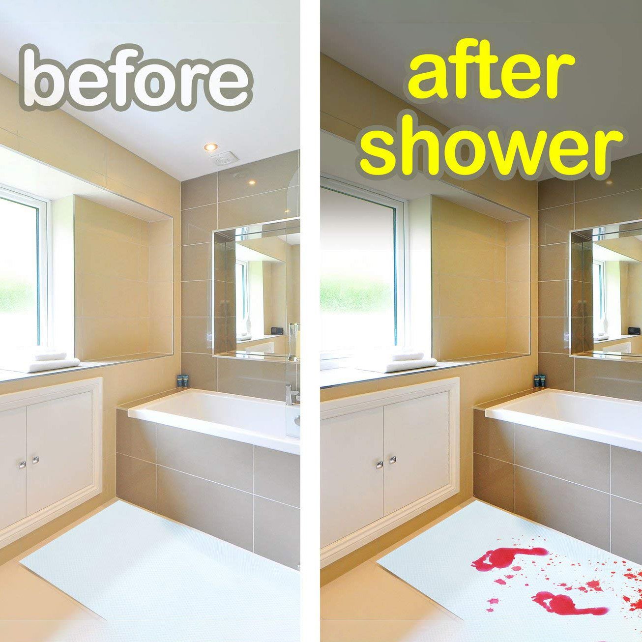 Frendorf | Blutiger Fußabdruck Badezimmermatte