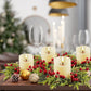 Frendorf | Berried Foliage Kerzenring 11 cm Festliche Grünkranz für Tischdeko, Feiertagsmittelpunkte, Rustikale Weihnachtsakzente, Künstlicher Beeren- und Blätterring für Teelichter und Stumpenkerzen