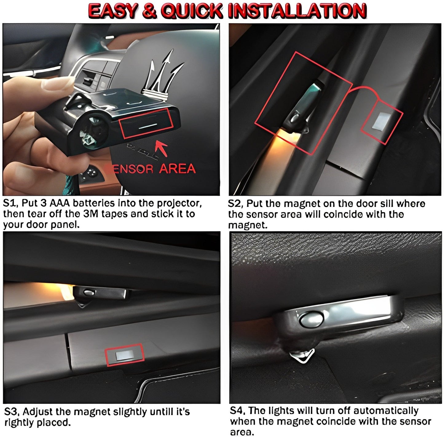 Frendorf | LEDLogo - Kabellose Autotür-LED-Projektorleuchten