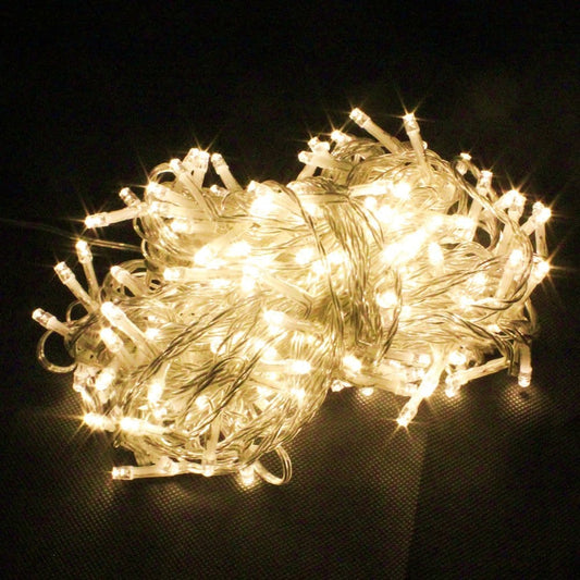 80 LED-Lampen Lichterkette für Diwali Weihnachten Wohnkultur, 10 m (Warmweiß)