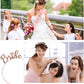 Frendorf | Rose Gold Krone, Schärpe und Schleier Set - Elegante Braut-Zu-Sein Accessoires für Junggesellenabschiede, Brautpartys und Hochzeiten - Stilvoll, Komfortabel und Perfekt zum Feiern der Braut in Stil