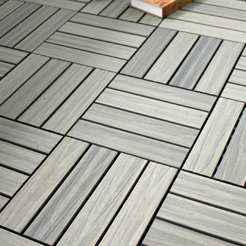 Frendorf | 12" X 12" 4-Slat Quadrat PVC Bodenfliesen Snap-Fit Installation Bodenplattenfliesen