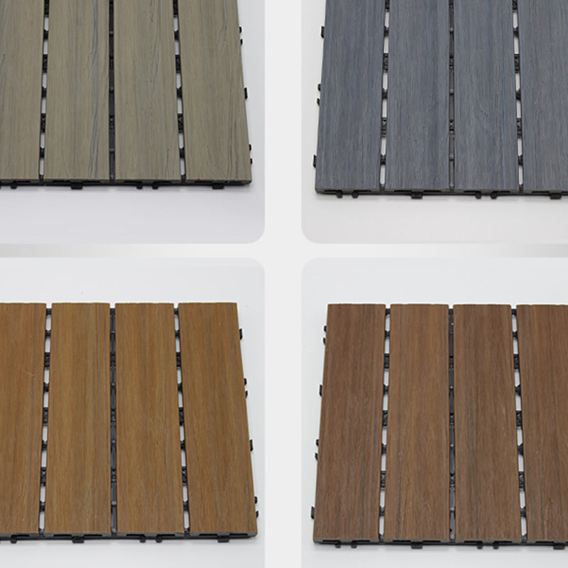 Frendorf | 12" X 12" 4-Slat Quadrat PVC Bodenfliesen Snap-Fit Installation Bodenplattenfliesen
