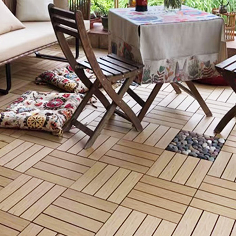Frendorf | Verbund-Dielen Fliesen Gestreiftes Muster Quadratisch Deck Fußboden Außenpatio