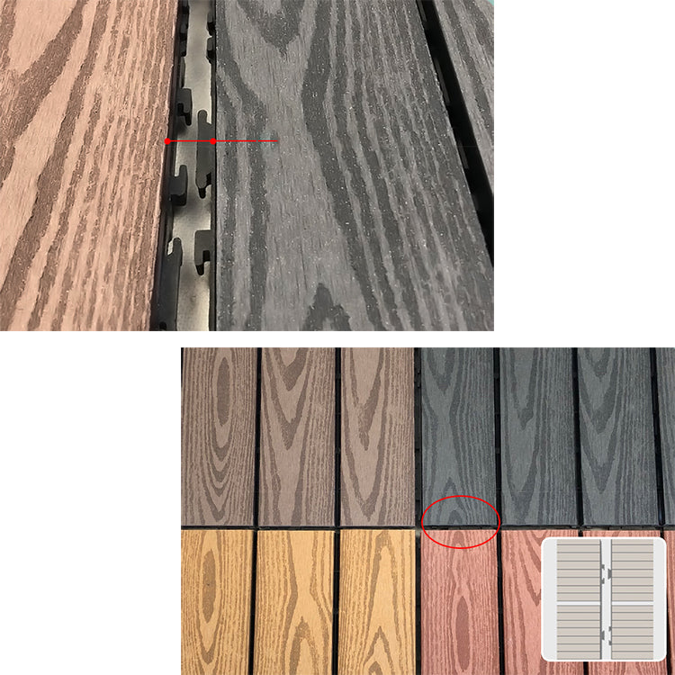 Frendorf | Verbund Quadrat Terrassenfliesen Interlocking Gestreift Muster Patio Bodenfliesen