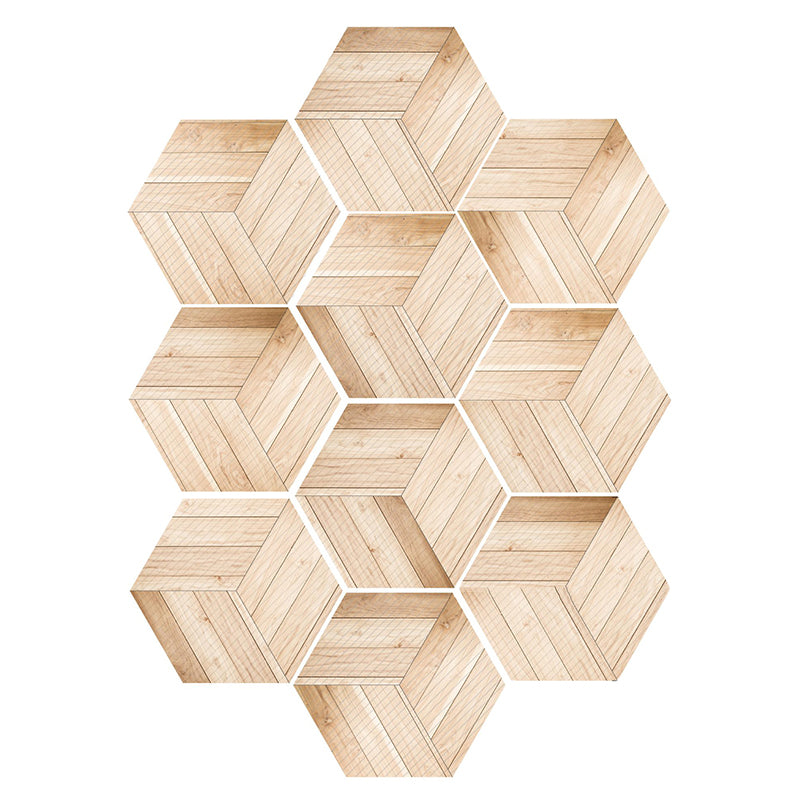 Frendorf | Plastik-Mosaikfliesen-Tapete hexagonal zum Aufkleben und Entfernen Rückwandfliese
