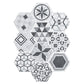 Frendorf | Plastik-Mosaikfliesen-Tapete hexagonal zum Aufkleben und Entfernen Rückwandfliese