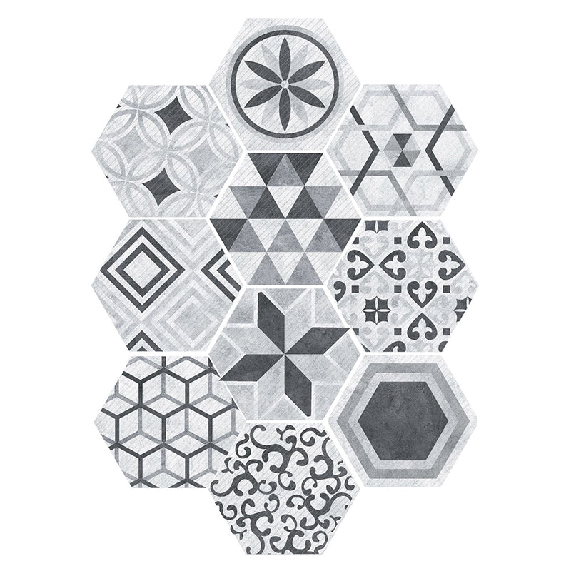 Frendorf | Plastik-Mosaikfliesen-Tapete hexagonal zum Aufkleben und Entfernen Rückwandfliese