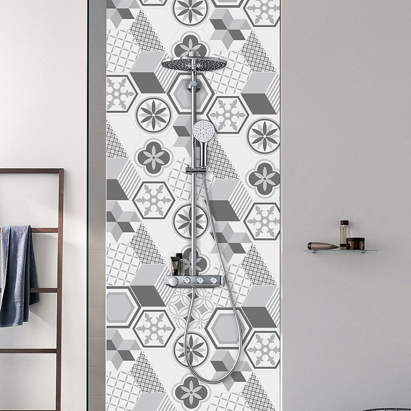 Frendorf | Plastik-Mosaikfliesen-Tapete hexagonal zum Aufkleben und Entfernen Rückwandfliese