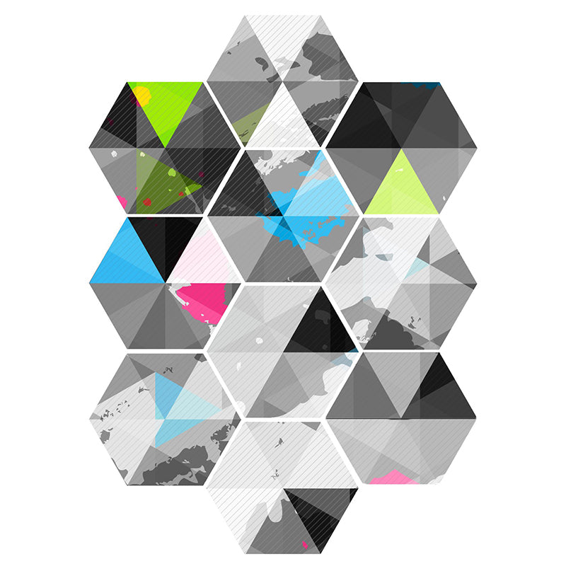 Frendorf | Plastik-Mosaikfliesen-Tapete hexagonal zum Aufkleben und Entfernen Rückwandfliese