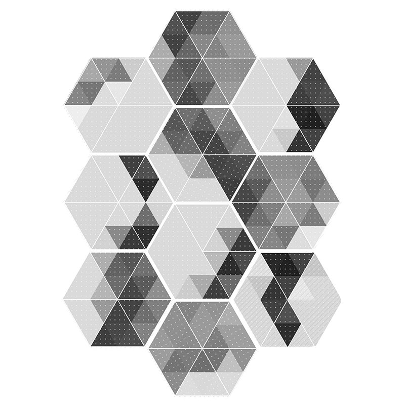 Frendorf | Plastik-Mosaikfliesen-Tapete hexagonal zum Aufkleben und Entfernen Rückwandfliese