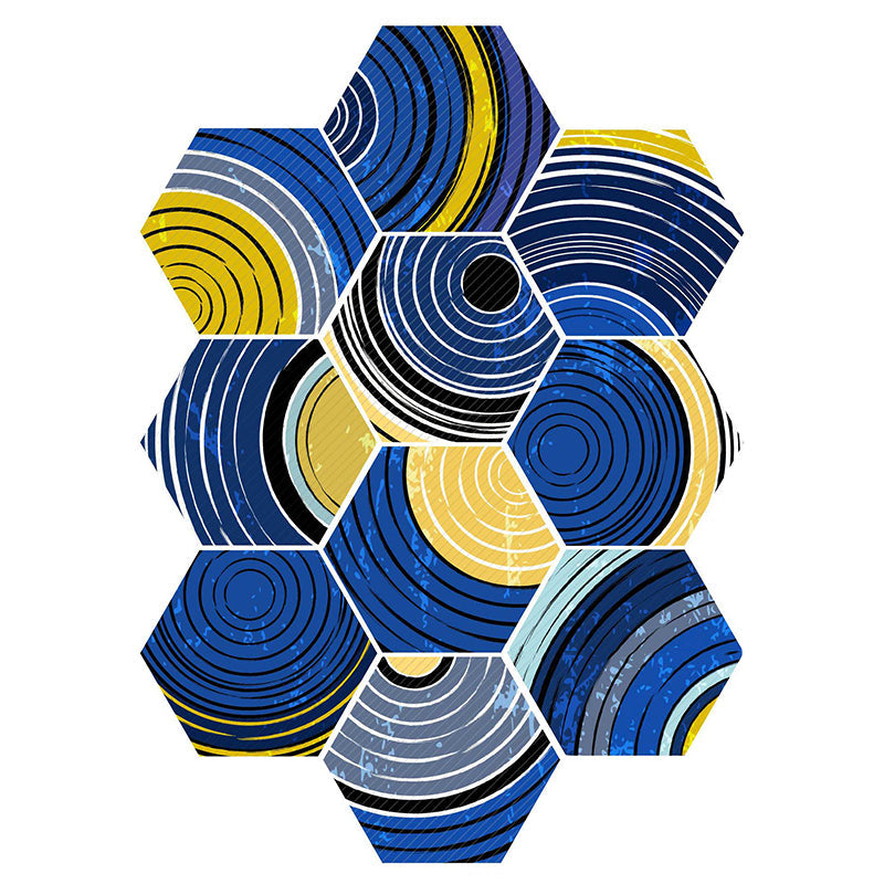 Frendorf | Plastik-Mosaikfliesen-Tapete hexagonal zum Aufkleben und Entfernen Rückwandfliese