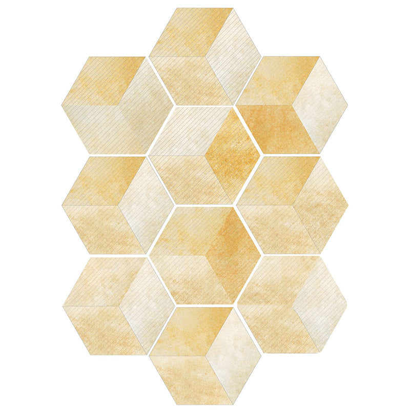 Frendorf | Plastik-Mosaikfliesen-Tapete hexagonal zum Aufkleben und Entfernen Rückwandfliese