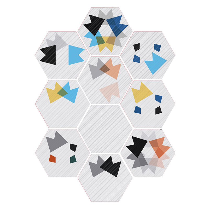 Frendorf | Plastik-Mosaikfliesen-Tapete hexagonal zum Aufkleben und Entfernen Rückwandfliese