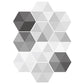 Frendorf | Plastik-Mosaikfliesen-Tapete hexagonal zum Aufkleben und Entfernen Rückwandfliese