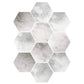 Frendorf | Plastik-Mosaikfliesen-Tapete hexagonal zum Aufkleben und Entfernen Rückwandfliese