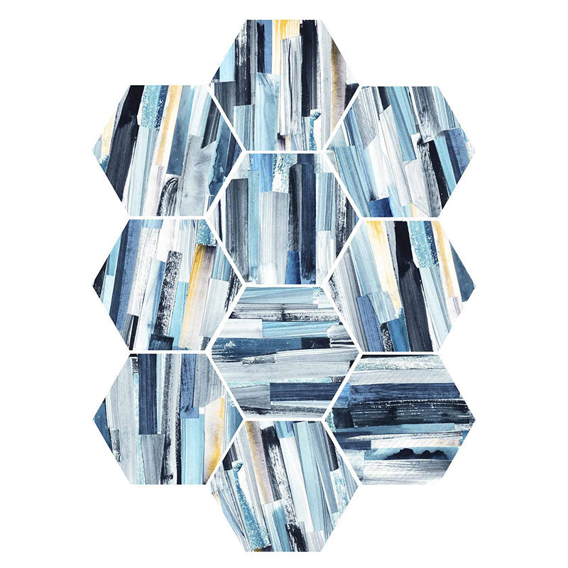 Frendorf | Plastik-Mosaikfliesen-Tapete hexagonal zum Aufkleben und Entfernen Rückwandfliese