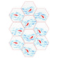 Frendorf | Plastik-Mosaikfliesen-Tapete hexagonal zum Aufkleben und Entfernen Rückwandfliese