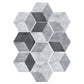 Frendorf | Plastik-Mosaikfliesen-Tapete hexagonal zum Aufkleben und Entfernen Rückwandfliese