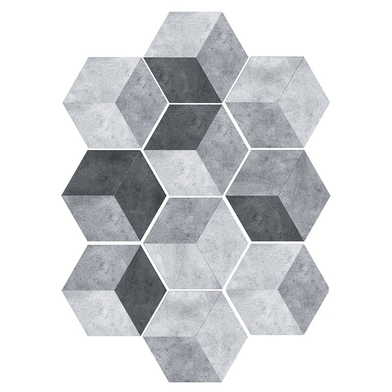Frendorf | Plastik-Mosaikfliesen-Tapete hexagonal zum Aufkleben und Entfernen Rückwandfliese
