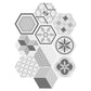 Frendorf | Plastik-Mosaikfliesen-Tapete hexagonal zum Aufkleben und Entfernen Rückwandfliese